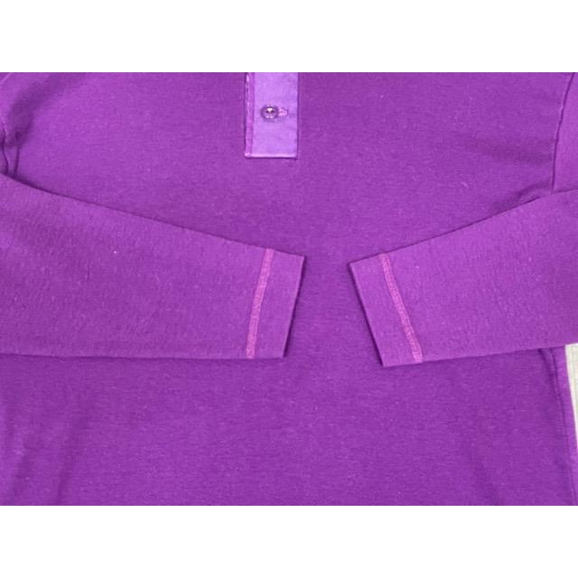 UNKNOWN ヘンリーネック カットソー 長袖 Tシャツ インナー 猫目釦 後