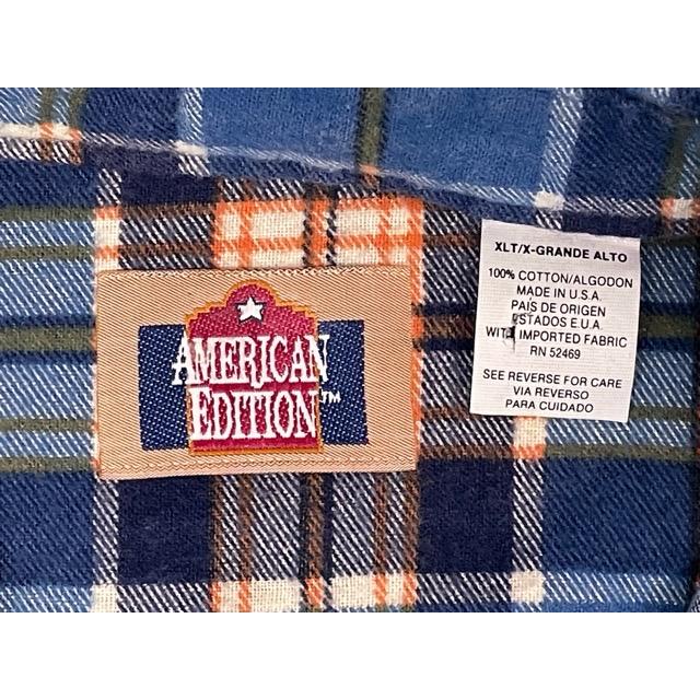 90's 米国製 MADE IN USA アメリカンエディション AMERICAN EDITION ネルシャツ ライトネル プリントネル チェック XL [la-1108] | MADE IN USA | 02