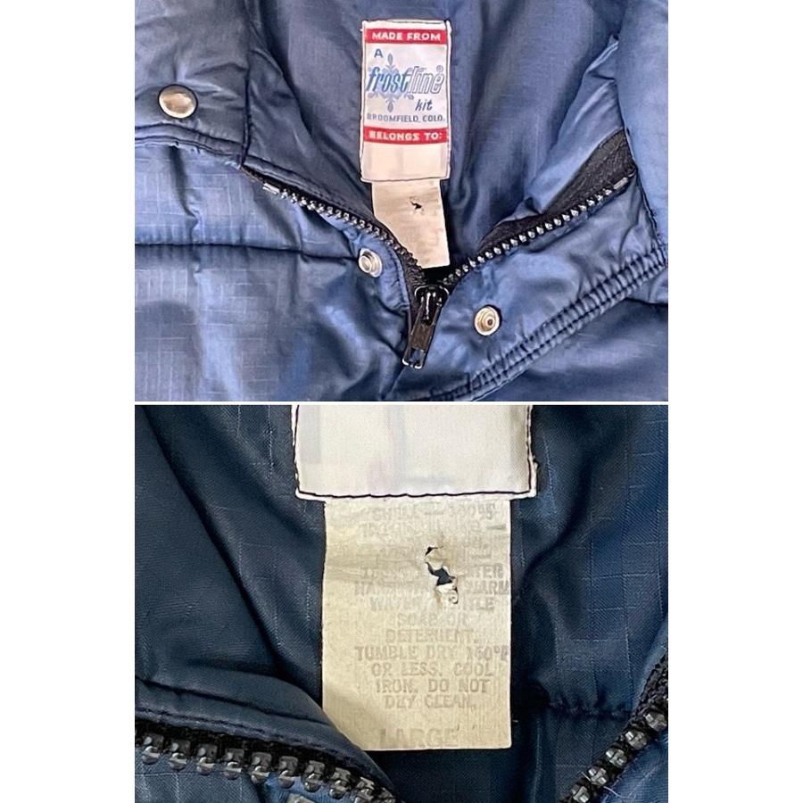 美品70s frostline ダウンシャツ　ジャケット　ヴィンテージ MADE IN USA 70's 80's 米国製 ビンテージダウン フロストライン