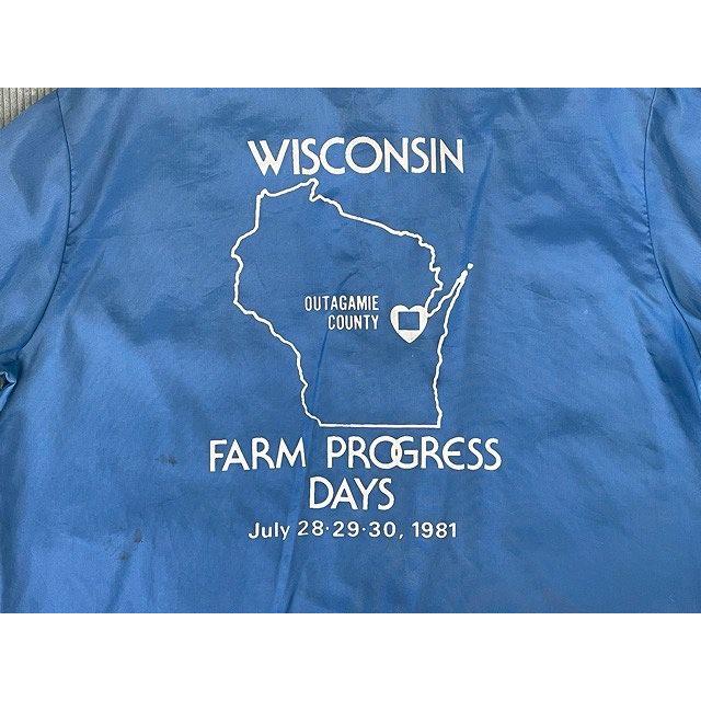 80's 米国製 MADE IN USA Pla-Jac by Dunbrooke ビンテージ ナイロン コーチジャケット WISCONSIN ブルー L [la-1253] | VINTAGE | 01