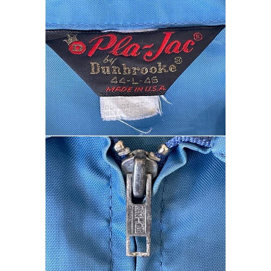 80's 米国製 MADE IN USA Pla-Jac by Dunbrooke ビンテージ ナイロン コーチジャケット WISCONSIN ブルー L [la-1253] | VINTAGE | 02