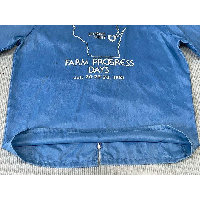 80's 米国製 MADE IN USA Pla-Jac by Dunbrooke ビンテージ ナイロン コーチジャケット WISCONSIN ブルー L [la-1253] | VINTAGE | 09