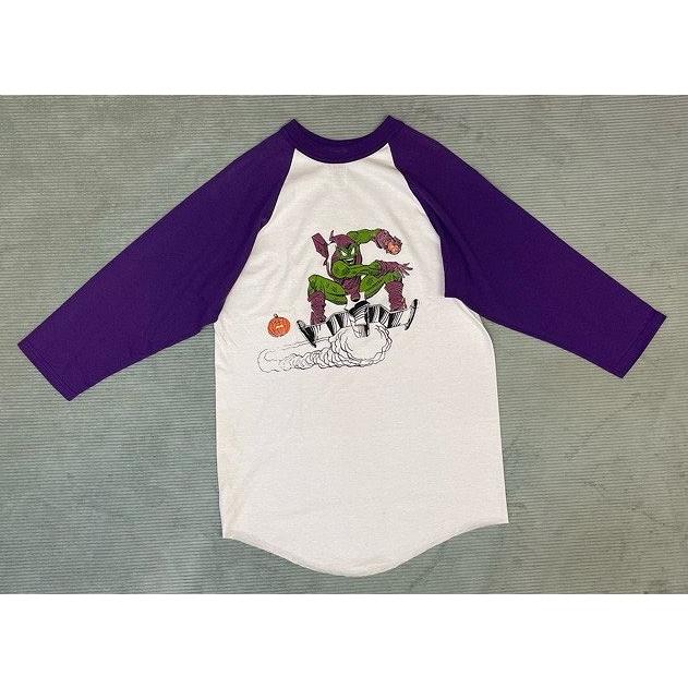 80's 90's 米国製 ソフィー SOFFE SHIRTS コミック SPIDERMAN スパイダーマン グリーンゴブリン ラグランスリーブ Tシャツ  M [la-1409] | SOFFE | 05