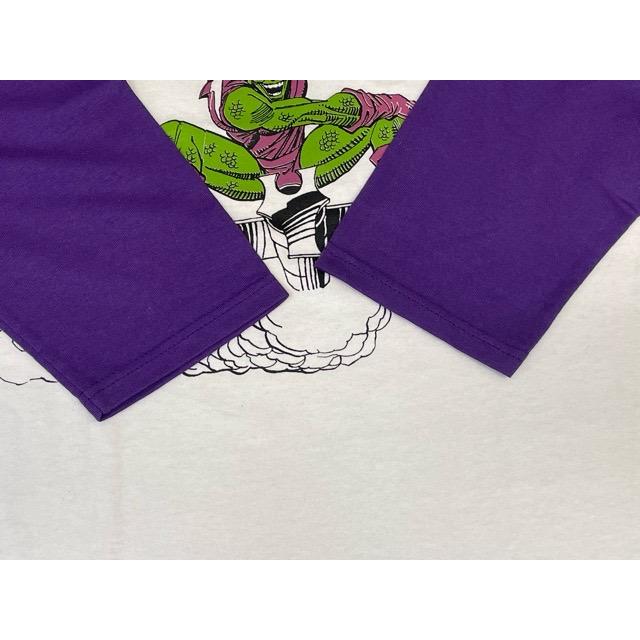 80's 90's 米国製 ソフィー SOFFE SHIRTS コミック SPIDERMAN スパイダーマン グリーンゴブリン ラグランスリーブ Tシャツ  M [la-1409] | SOFFE | 03