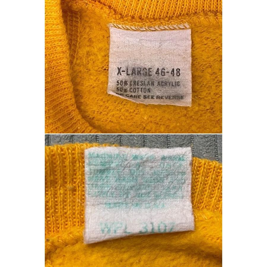 VINTAGE 70's 80's 米国製 WPL3107 スウェット ラグラン 4本針 無地