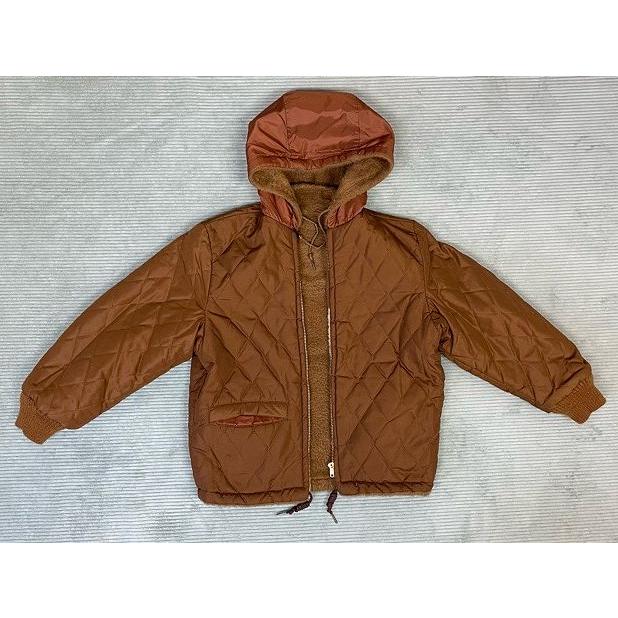子供服 60's 70's ビンテージ アクリルフリース フェイクファー パイル リバーシブル フルジップ フーディ パーカ キッズ10  [la-1415]の画像
