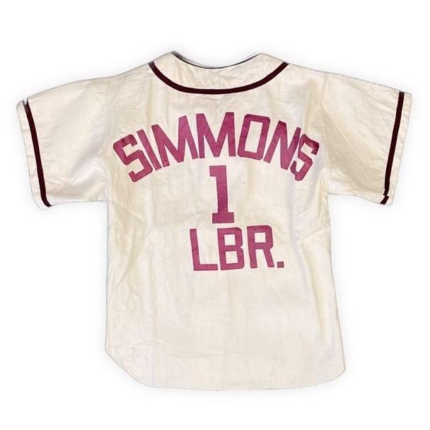 60's 米国製 メイソン MASON ビンテージ ベースボールシャツ 野球 コットン 猫目釦 染込みプリント BOY’S XS [la-1440] | VINTAGE