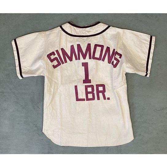 60's 米国製 メイソン MASON ビンテージ ベースボールシャツ 野球 コットン 猫目釦 染込みプリント BOY’S XS [la-1440] | VINTAGE | 04