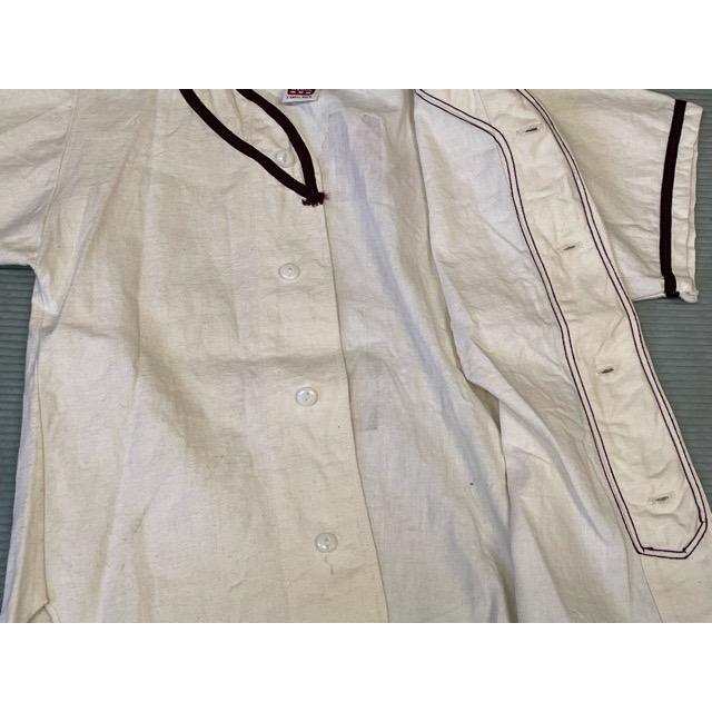 60's 米国製 メイソン MASON ビンテージ ベースボールシャツ 野球 コットン 猫目釦 染込みプリント BOY’S XS [la-1440] | VINTAGE | 06