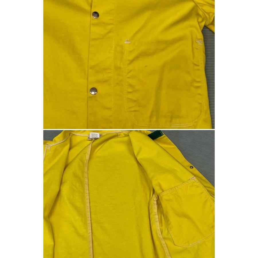 70's 米国製 RN14352 ユニオンチケット ビンテージ ワークコート ファイヤーマン FLAME RETARDANT TREATED イエロー S [la-1443] | MADE IN USA | 07