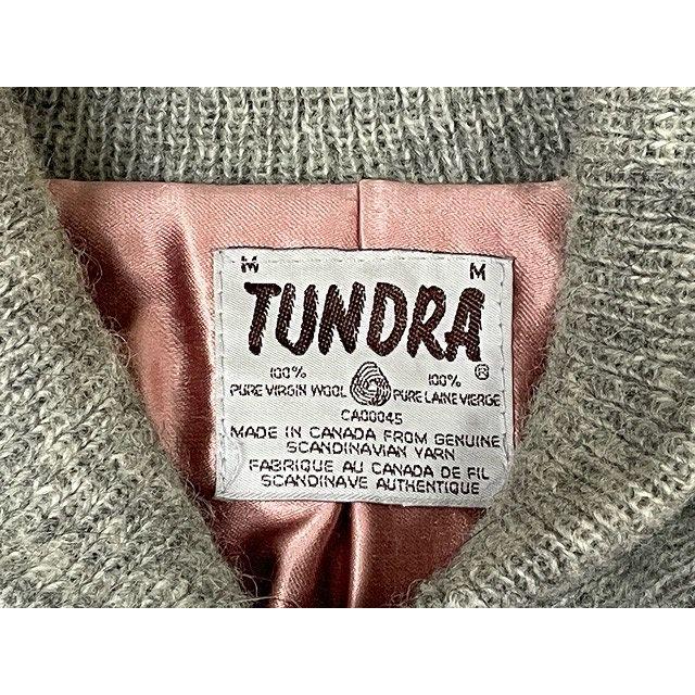 90s カナダ製　TUNDRA  ツンドラ　ジップニット VINTAGE 80's カナダ製 ツンドラ TUNDRA ウール100% ニットジャケット
