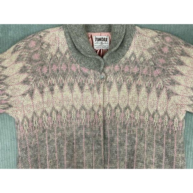 90s カナダ製　TUNDRA  ツンドラ　ジップニット VINTAGE 80's カナダ製 ツンドラ TUNDRA ウール100% ニットジャケット