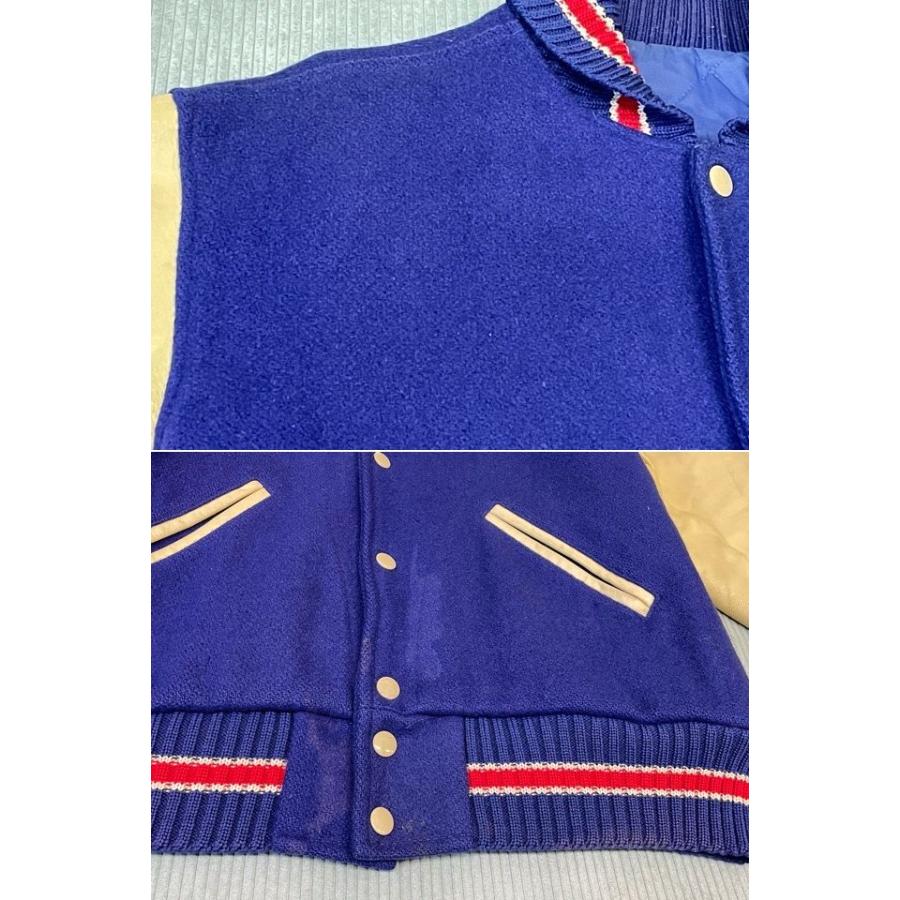 80's 90's 米国製 TM ATHLETICS スタジャン アワードジャケット 袖レザー ショールカラー ウール針抜きリブ 38 [la-1510] | VINTAGE | 03