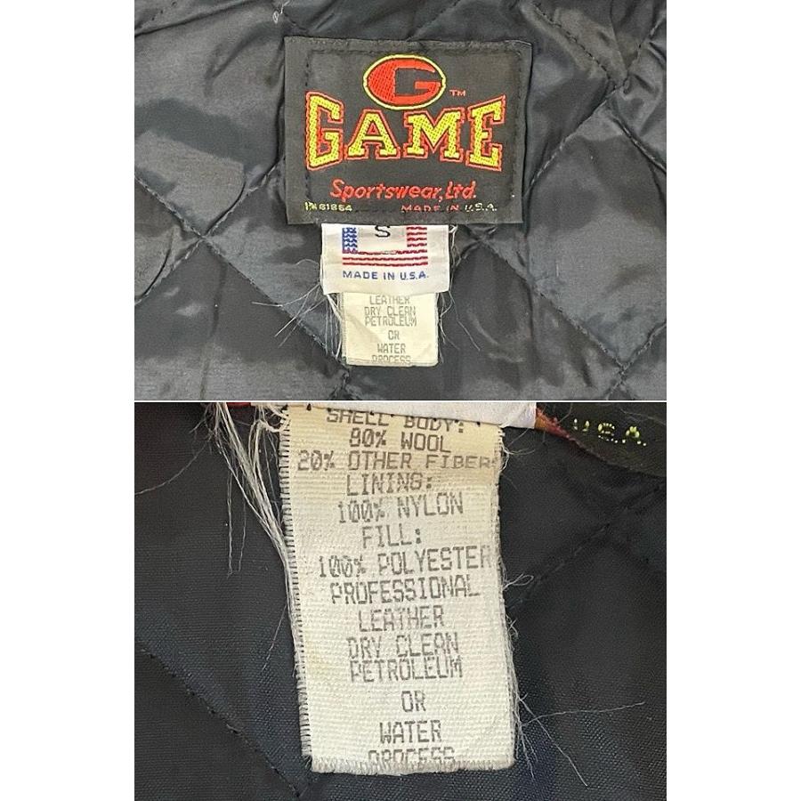 VINTAGE 90's 米国製 GAME SPORTSWEAR スタジャン アワードジャケット