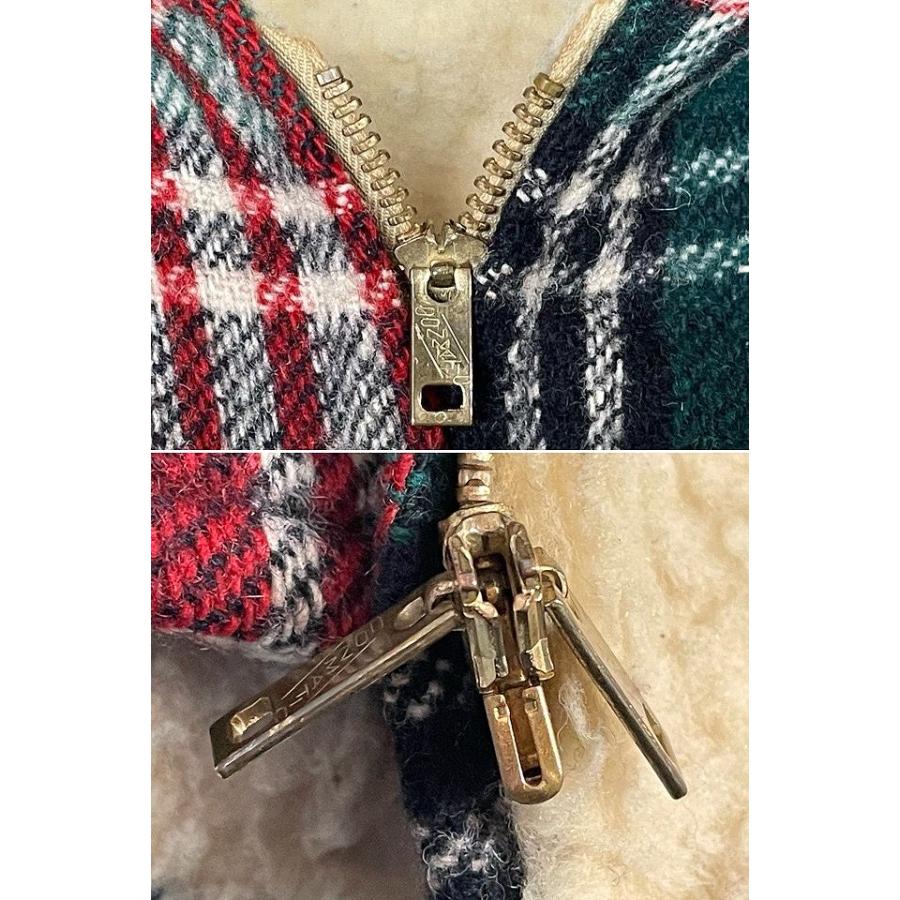 50's 60's UNKNOWN ビンテージ ウールジャケット フルジップフーディ conmaticジップ リバーシブル チェック ボア M-L位 [la-1541] | VINTAGE | 03