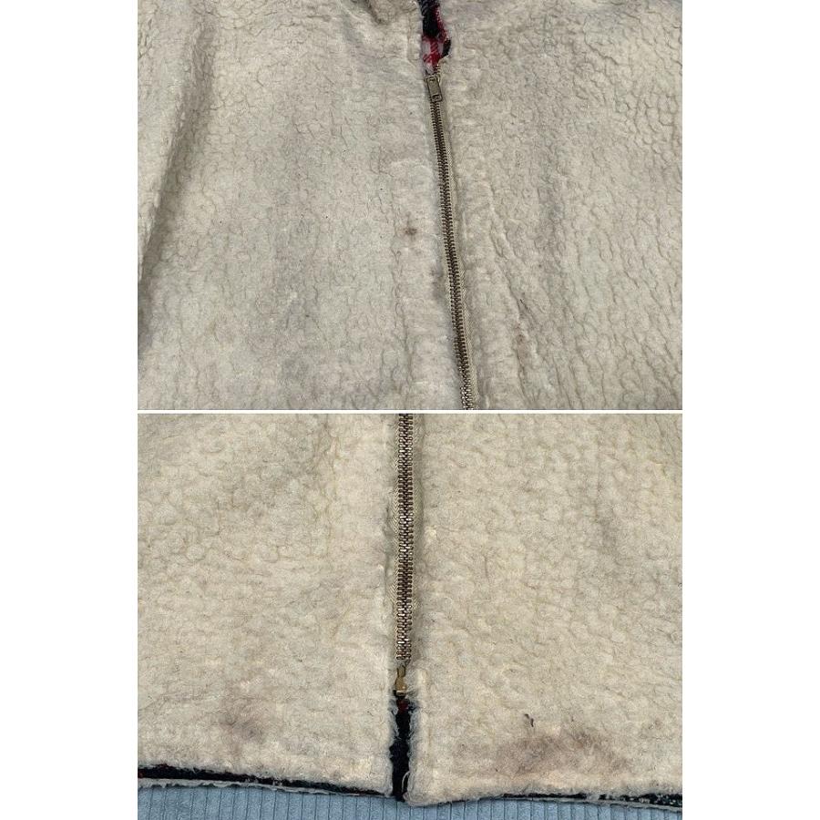 50's 60's UNKNOWN ビンテージ ウールジャケット フルジップフーディ conmaticジップ リバーシブル チェック ボア M-L位 [la-1541] | VINTAGE | 08