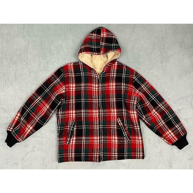 50's 60's UNKNOWN ビンテージ ウールジャケット フルジップフーディ conmaticジップ リバーシブル チェック ボア M-L位 [la-1541] | VINTAGE | 01