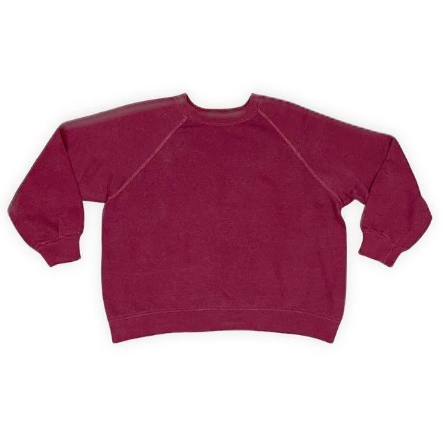 70's 米国製 SPORTS WEAR RN14666 ビンテージ スウェット ラグラン 無地 ブランク ソリッド バーガンディ L  [la-1558] | VINTAGE