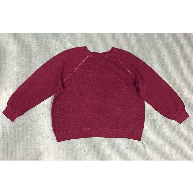 70's 米国製 SPORTS WEAR RN14666 ビンテージ スウェット ラグラン 無地 ブランク ソリッド バーガンディ L  [la-1558] | VINTAGE | 05