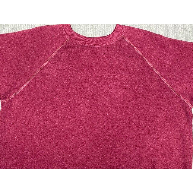 70's 米国製 SPORTS WEAR RN14666 ビンテージ スウェット ラグラン 無地 ブランク ソリッド バーガンディ L  [la-1558] | VINTAGE | 01