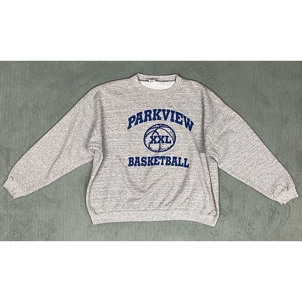 80's 90's 米国製 ソフィー SOFFE SWEATS スウェット PARKVIEW BASKETBALL ボックス 短丈 バスケ ライン 杢グレー XL [la-1566] | SOFFE | 04