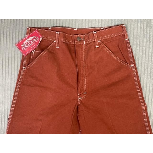 デッドストック 90's 米国製 MADE IN USA カーキジャングル KHAKI JUNGLE ペインターパンツ 後染 ブラウン W34L34 実寸W80L85 [la-1569] | KHAKI JUNGLE | 01