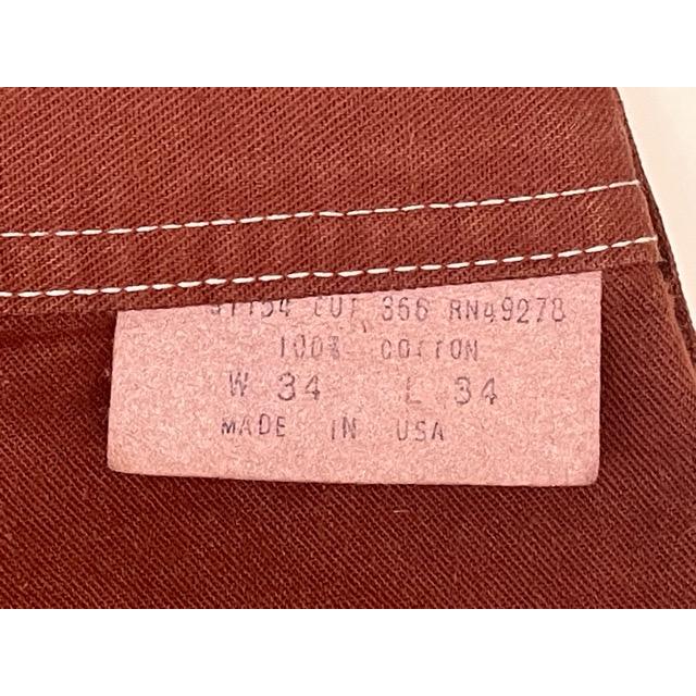 デッドストック 90's 米国製 MADE IN USA カーキジャングル KHAKI JUNGLE ペインターパンツ 後染 ブラウン W34L34 実寸W80L85 [la-1569] | KHAKI JUNGLE | 03