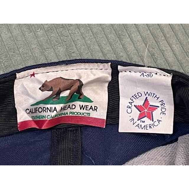 80's 米国製 CALIFORNIA HEAD WEAR ビンテージ ベースボール キャップ 帽子 無地 ソリッド ネイビー スナップバック [la-1584] | MADE IN USA | 02