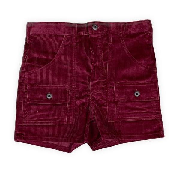 デッドストック 90's 米国製 スミス SMITH'S AMERICAN ショートパンツ コーデュロイ ブッシュパンツ バーガンディ W33  [la-1623] | SMITH'S AMERICAN