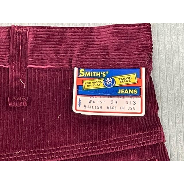 デッドストック 90's 米国製 スミス SMITH'S AMERICAN ショートパンツ コーデュロイ ブッシュパンツ バーガンディ W33  [la-1623] | SMITH'S AMERICAN | 03
