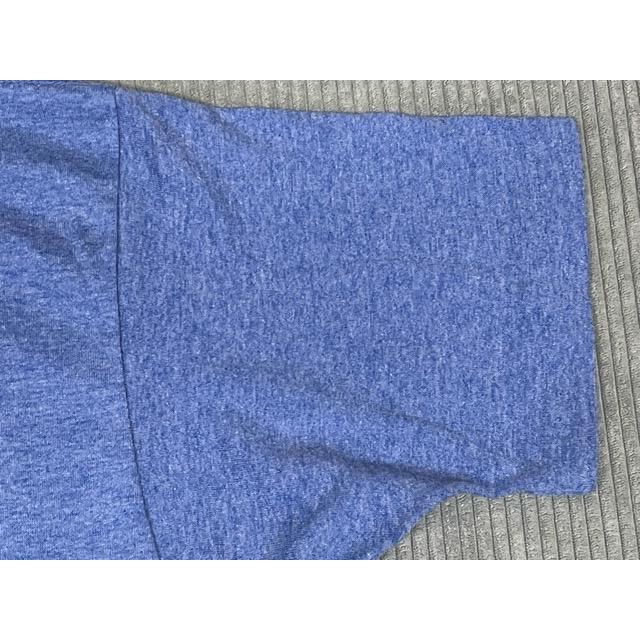 ミントコンデ 80's 米国製 RN18753 CINDERELLA KNTG MILLS INC POCKET T-SHIRT Tシャツ ポケット 無地 ソリッド ブルー 杢 M [la-1676] | MADE IN USA | 03