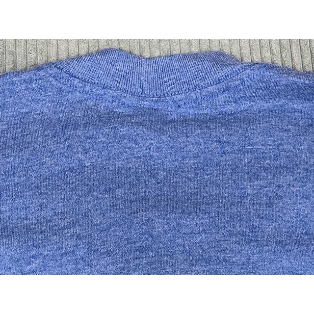 ミントコンデ 80's 米国製 RN18753 CINDERELLA KNTG MILLS INC POCKET T-SHIRT Tシャツ ポケット 無地 ソリッド ブルー 杢 M [la-1676] | MADE IN USA | 07