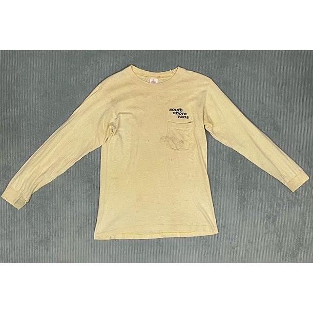 70's 米国製 HI CRU by STEDMAN ビンテージ Tシャツ 長袖 Vans バンズ SOUTH SHORE オールドスケート ボロ イエロー S [la-1690] | VANS | 07