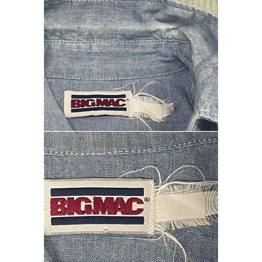 80's 米国製 ビッグマック BIG MAC JCPenney シャンブレー ワークシャツ 長袖 chambray Shirt 綿100% [la-1702] | BIG MAC | 02