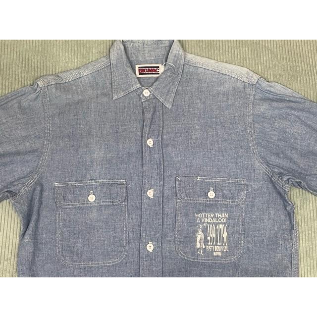 80's 米国製 ビッグマック BIG MAC JCPenney シャンブレー ワークシャツ 長袖 chambray Shirt 綿100% [la-1702] | BIG MAC | 01