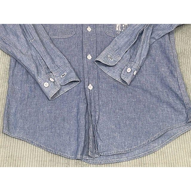 80's 米国製 ビッグマック BIG MAC JCPenney シャンブレー ワークシャツ 長袖 chambray Shirt 綿100% [la-1702] | BIG MAC | 05