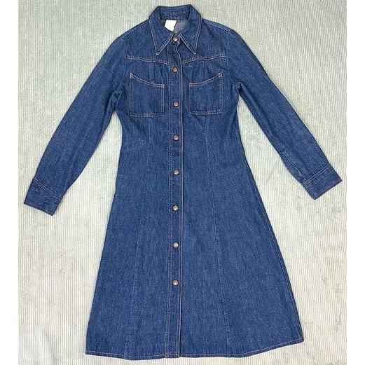 60's 70's ガールズ レディース ビンテージ デニム ワンピース シャツ スナップボタン SCOVILL 11/12  [la-1801] | VINTAGE | 06