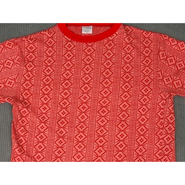 60’s 70's 米国製 909 collection WPL10013 ビンテージ Tシャツ コットン サマーニット 総柄 L   [la-1860] | VINTAGE | 01
