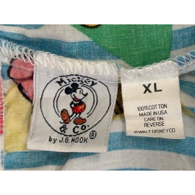 80's 90's 米国製 Mickey&Co by J.G.HOOK ビンテージ ショートパンツ ハーフパンツ 総柄 ミッキー ドナルド プルート XL [la-1889] | Disney | 02