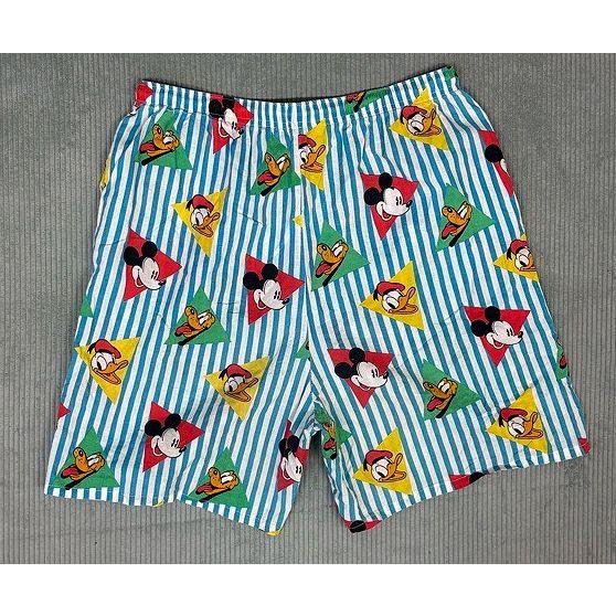 80's 90's 米国製 Mickey&Co by J.G.HOOK ビンテージ ショートパンツ ハーフパンツ 総柄 ミッキー ドナルド プルート XL [la-1889] | Disney | 05