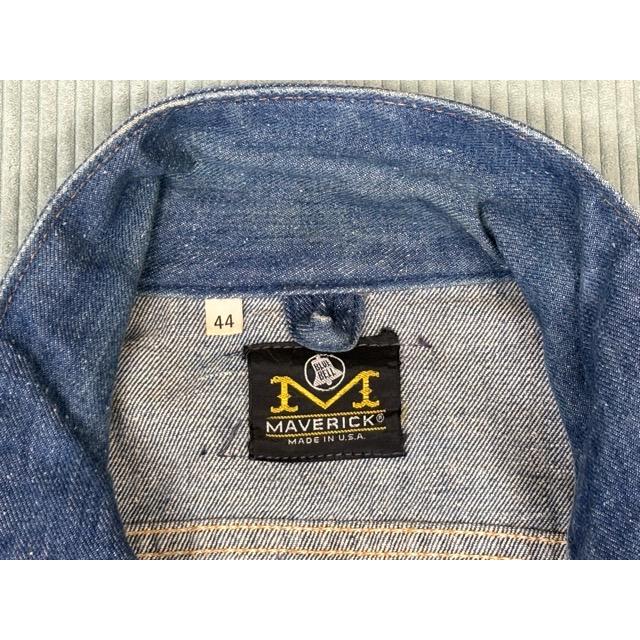 70's 米国製 MADE IN USA ビンテージ 黒タグ マーベリック maverick デニムジャケット インディゴ 左綾 44 [la-1898] | maverick | 02