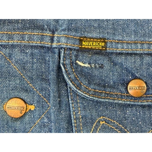 70's 米国製 MADE IN USA ビンテージ 黒タグ マーベリック maverick デニムジャケット インディゴ 左綾 44 [la-1898] | maverick | 07