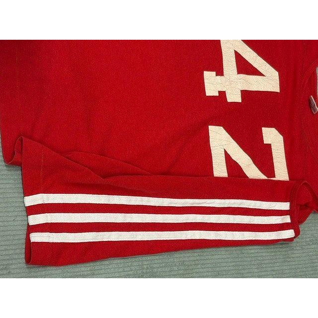 70’s 米国製 バータグ チャンピオン Champion ビンテージ タンクトップ ナンバー ライン レッド L [la-1915] | Champion | 03