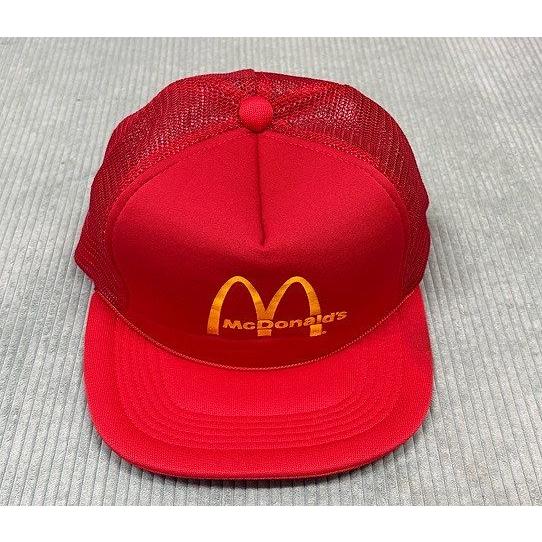 90's ビンテージ トラッカー キャップ 帽子 メッシュ マクドナルド McDonald's スナップバック 赤黄 [la-1925] | VINTAGE | 02