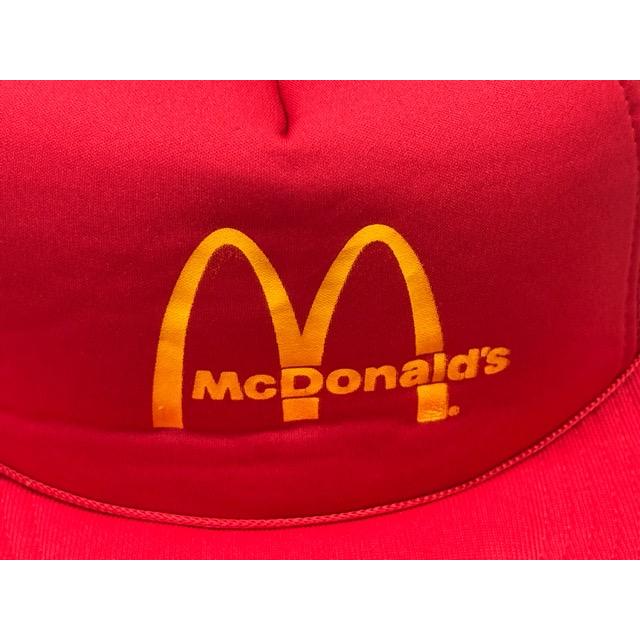 90's ビンテージ トラッカー キャップ 帽子 メッシュ マクドナルド McDonald's スナップバック 赤黄 [la-1925] | VINTAGE | 01