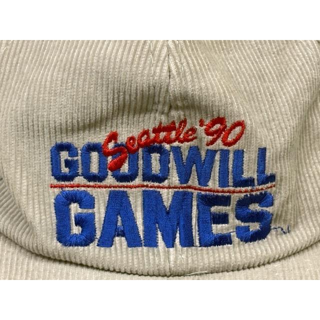 90's トラッカーキャップ 帽子 グッドウィルゲームズ Seattle '90 GOODWILL GAMES グレー コーデュロイ スナップバック [la-1928] | VINTAGE | 01