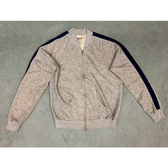 80’s 米国製 バセットウォーカー BASSETT WALKER BW ビンテージ スウェット フルジップ YKK片爪ジップ 紺ライン 杢 グレー XL [la-1940] | BASSETT WALKER | 05
