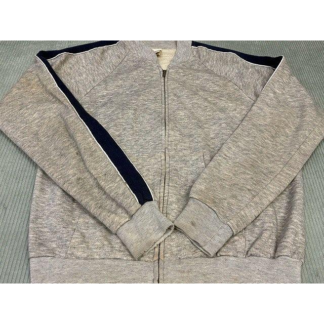 80’s 米国製 バセットウォーカー BASSETT WALKER BW ビンテージ スウェット フルジップ YKK片爪ジップ 紺ライン 杢 グレー XL [la-1940] | BASSETT WALKER | 03