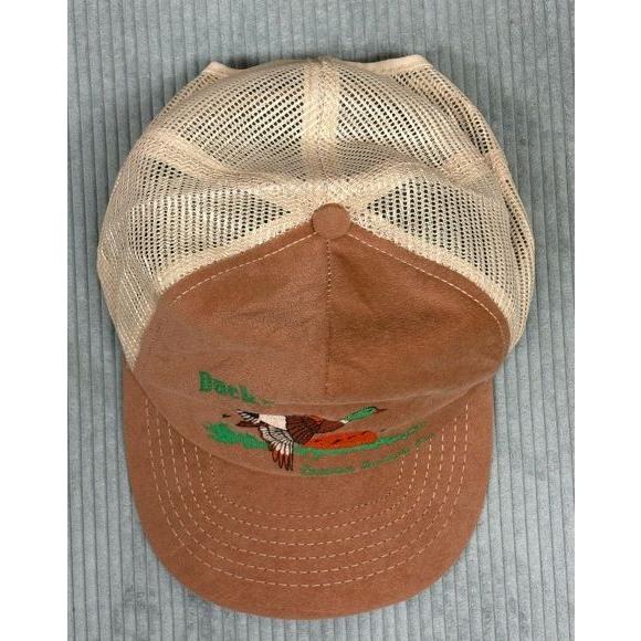 80's 米国製 メッシュ トラッカーキャップ 帽子 Ducks Unlimited ダックス・アンリミテッド スナップバック ブラウン [la-1949] | VINTAGE | 03