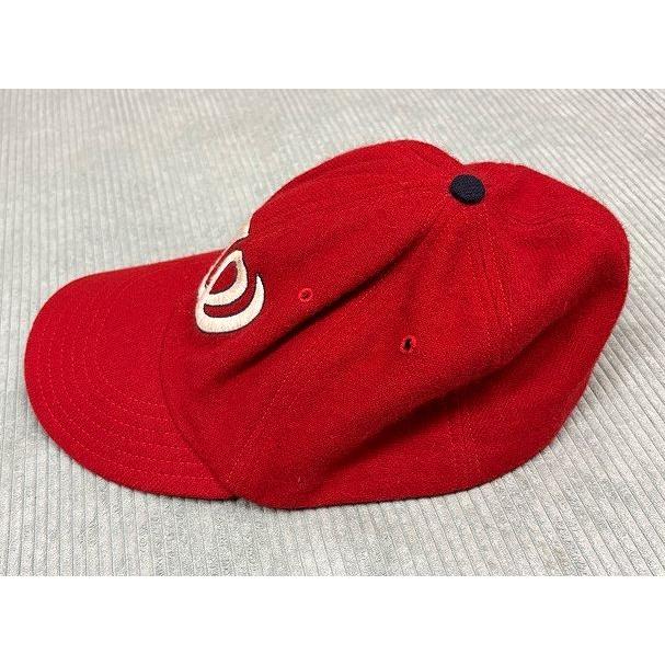米国製 COOPERSTOWN クーパーズタウン BALLCAP ベースボールキャップ 帽子 ウールクラウン レザースベリ 赤 60 [la-1960] | Cooperstown Ball Cap(ファッション) | 04